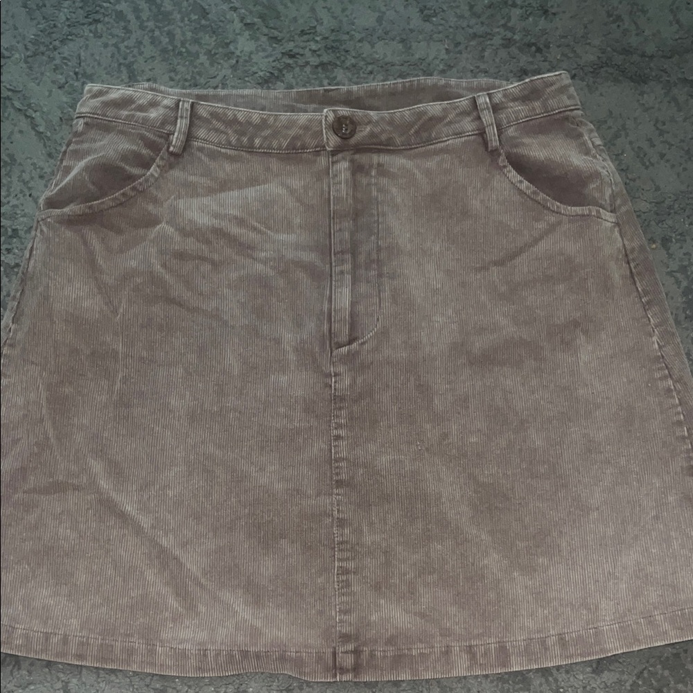 Sadie & Sage Tan Corduroy Mini Skirt
